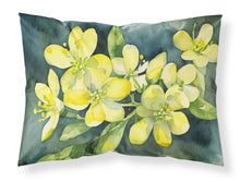Load image into Gallery viewer, South Carolina Yellow Jessamine in Watercolor Fabric Standard Pillowcase – Artistic Decorative Front, White Back