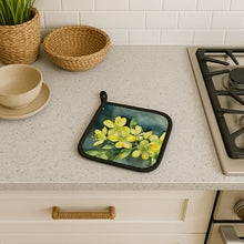 Load image into Gallery viewer, South Carolina Yellow Jessamine in Watercolor Pair of Pot Holders