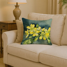 Load image into Gallery viewer, South Carolina Yellow Jessamine in Watercolor Throw Pillow