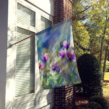 Load image into Gallery viewer, South Dakota Pasque Flowers in Watercolor House Flag