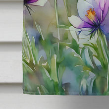 Load image into Gallery viewer, South Dakota Pasque Flowers in Watercolor House Flag