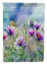 Load image into Gallery viewer, South Dakota Pasque Flowers in Watercolor House Flag