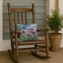 Load image into Gallery viewer, South Dakota Pasque Flowers in Watercolor Throw Pillow