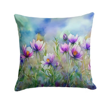 Load image into Gallery viewer, South Dakota Pasque Flowers in Watercolor Throw Pillow