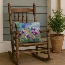 Load image into Gallery viewer, South Dakota Pasque Flowers in Watercolor Throw Pillow