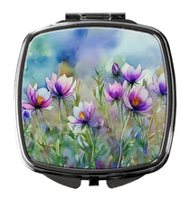 Load image into Gallery viewer, South Dakota Pasque Flowers in Watercolor Compact Mirror