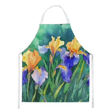 Load image into Gallery viewer, Tennessee Iris in Watercolor Apron – Artist-Designed Kitchen, BBQ &amp; Craft Apron