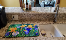 Load image into Gallery viewer, Tennessee Iris in Watercolor Dish Drying Mat