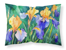 Load image into Gallery viewer, Tennessee Iris in Watercolor Fabric Standard Pillowcase – Artistic Decorative Front, White Back