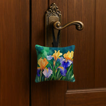 Load image into Gallery viewer, Tennessee Iris in Watercolor Hanging Square Fabric Ornament 3.5 × 3.5