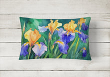 Load image into Gallery viewer, Tennessee Iris in Watercolor Fabric Decorative Pillow