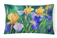 Load image into Gallery viewer, Tennessee Iris in Watercolor Fabric Decorative Pillow