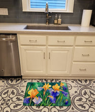 Load image into Gallery viewer, Tennessee Iris in Watercolor Memory Foam Kitchen Mat