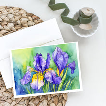 Load image into Gallery viewer, Tennessee Iris in Watercolor Greeting Cards -  Blank Note Cards – 8-Pack of Artist-Designed Cards with Envelopes