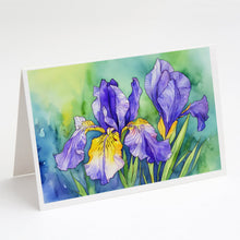 Load image into Gallery viewer, Tennessee Iris in Watercolor Greeting Cards -  Blank Note Cards – 8-Pack of Artist-Designed Cards with Envelopes