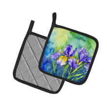 Load image into Gallery viewer, Tennessee Iris in Watercolor Pair of Pot Holders