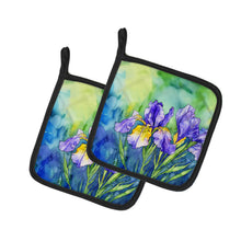 Load image into Gallery viewer, Tennessee Iris in Watercolor Pair of Pot Holders