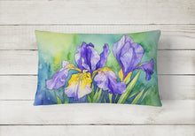 Load image into Gallery viewer, Tennessee Iris in Watercolor Fabric Decorative Pillow