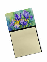 Load image into Gallery viewer, Tennessee Iris in Watercolor Sticky Note Holder- Refiilable Desk Accessory Note Pad