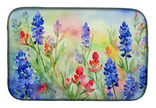 Load image into Gallery viewer, Texas Bluebonnets in Watercolor Dish Drying Mat