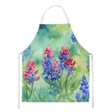 Load image into Gallery viewer, Texas Bluebonnets in Watercolor Apron – Artist-Designed Kitchen, BBQ &amp; Craft Apron