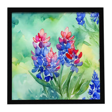 Load image into Gallery viewer, Texas Bluebonnets in Watercolor Framed Metal Print