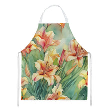 Load image into Gallery viewer, Utah Sego Lilies in Watercolor Apron – Artist-Designed Kitchen, BBQ &amp; Craft Apron