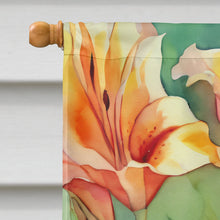 Load image into Gallery viewer, Utah Sego Lilies in Watercolor House Flag