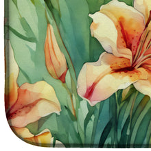 Load image into Gallery viewer, Utah Sego Lilies in Watercolor Dish Drying Mat