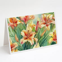 Load image into Gallery viewer, Utah Sego Lilies in Watercolor Greeting Cards -  Blank Note Cards – 8-Pack of Artist-Designed Cards with Envelopes
