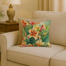 Load image into Gallery viewer, Utah Sego Lilies in Watercolor Throw Pillow