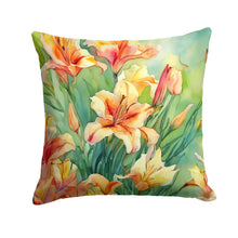 Load image into Gallery viewer, Utah Sego Lilies in Watercolor Throw Pillow