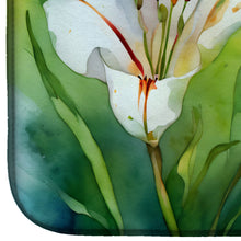 Load image into Gallery viewer, Utah Sego Lilies in Watercolor Dish Drying Mat