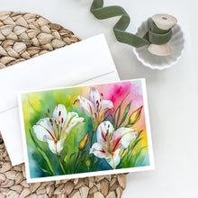 Load image into Gallery viewer, Utah Sego Lilies in Watercolor Greeting Cards -  Blank Note Cards – 8-Pack of Artist-Designed Cards with Envelopes