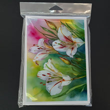 Load image into Gallery viewer, Utah Sego Lilies in Watercolor Greeting Cards -  Blank Note Cards – 8-Pack of Artist-Designed Cards with Envelopes