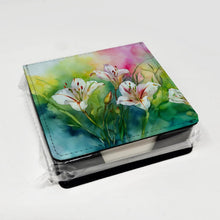 Load image into Gallery viewer, Utah Sego Lilies in Watercolor PU Leather Note Paper Holder