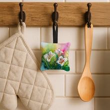 Load image into Gallery viewer, Utah Sego Lilies in Watercolor Hanging Square Fabric Ornament 3.5 × 3.5