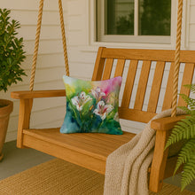 Load image into Gallery viewer, Utah Sego Lilies in Watercolor Throw Pillow