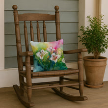 Load image into Gallery viewer, Utah Sego Lilies in Watercolor Throw Pillow