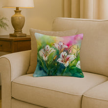Load image into Gallery viewer, Utah Sego Lilies in Watercolor Throw Pillow