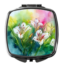 Load image into Gallery viewer, Utah Sego Lilies in Watercolor Compact Mirror