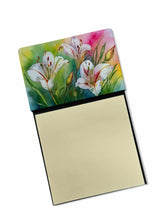 Load image into Gallery viewer, Utah Sego Lilies in Watercolor Sticky Note Holder- Refiilable Desk Accessory Note Pad