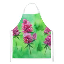 Load image into Gallery viewer, Vermont Red Clover in Watercolor Apron – Artist-Designed Kitchen, BBQ &amp; Craft Apron