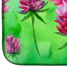 Load image into Gallery viewer, Vermont Red Clover in Watercolor Dish Drying Mat