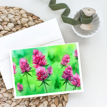 Load image into Gallery viewer, Vermont Red Clover in Watercolor Greeting Cards -  Blank Note Cards – 8-Pack of Artist-Designed Cards with Envelopes