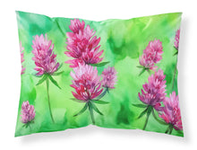 Load image into Gallery viewer, Vermont Red Clover in Watercolor Fabric Standard Pillowcase – Artistic Decorative Front, White Back