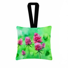 Load image into Gallery viewer, Vermont Red Clover in Watercolor Hanging Square Fabric Ornament 3.5 × 3.5