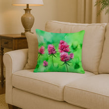 Load image into Gallery viewer, Vermont Red Clover in Watercolor Throw Pillow