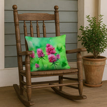 Load image into Gallery viewer, Vermont Red Clover in Watercolor Throw Pillow