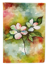 Load image into Gallery viewer, Virginia American Dogwood in Watercolor House Flag
